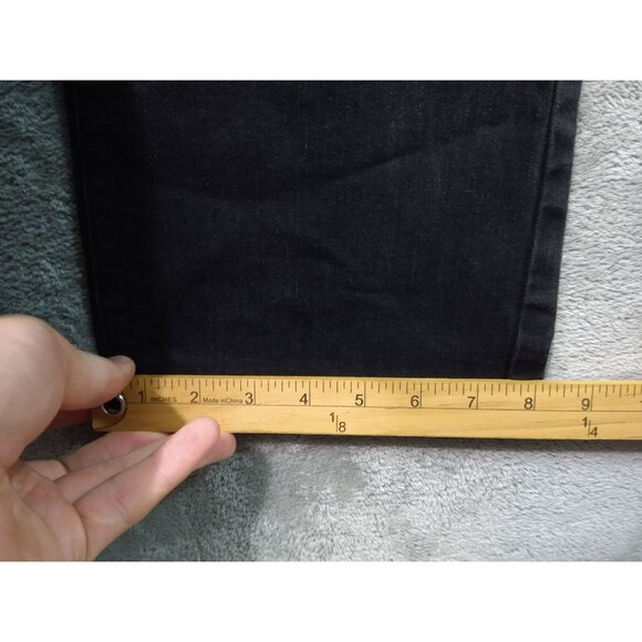 NYDJ Jeans Womens 14 Black Denim Slim Bootcut Lift Tuck High Rise Stretch - Picture 6 of 10